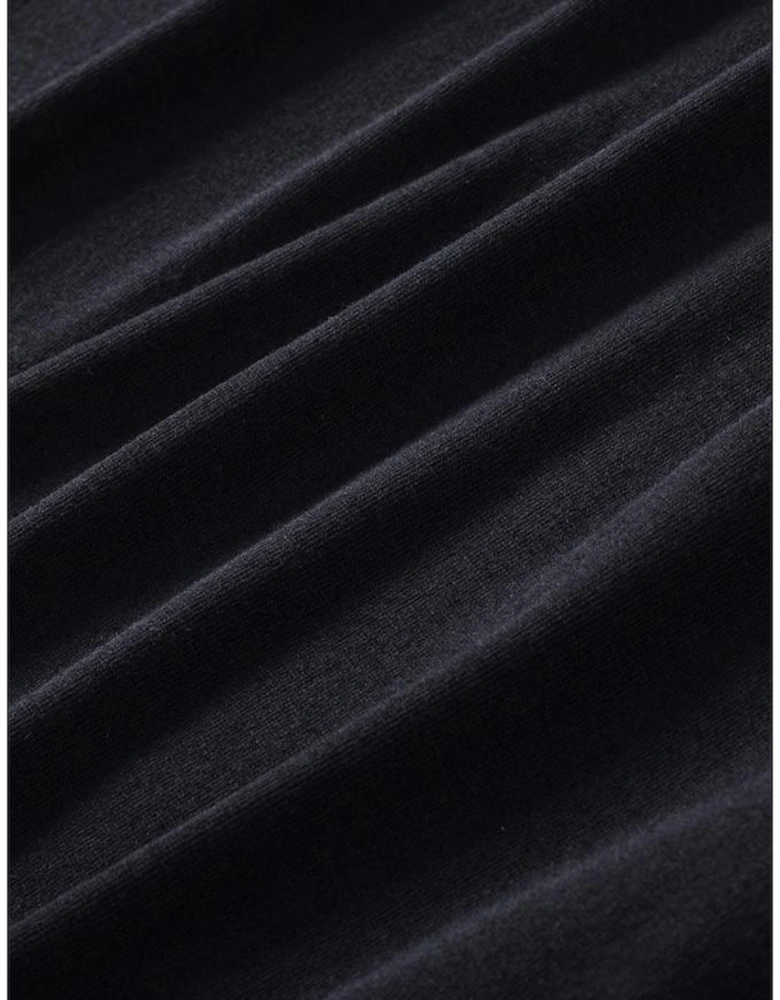 Black Sequin Shoulder Long Sleeve Top