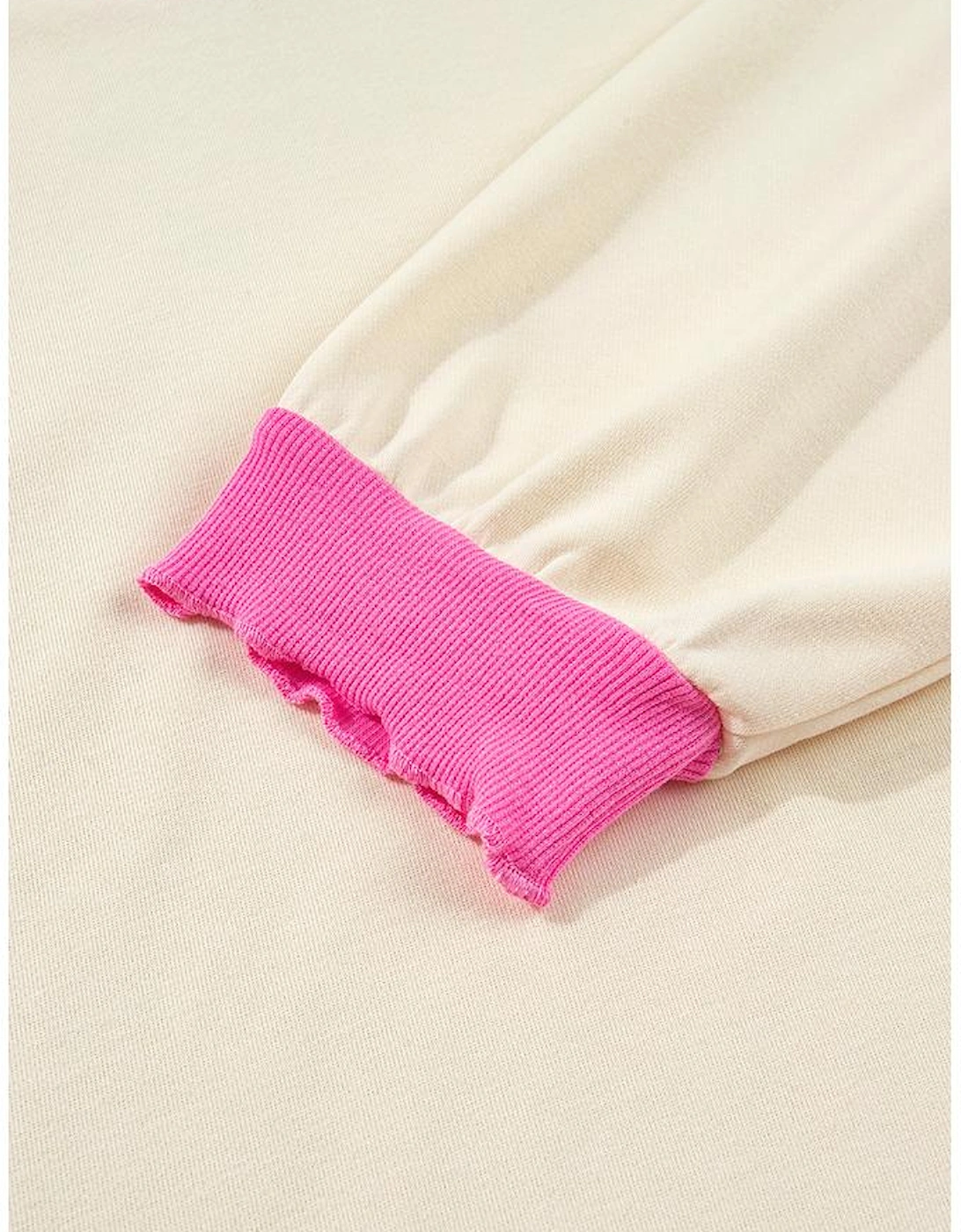 Pink Stripe Contrast Polo Collar Drop Shoulder Patchwork Plus Size Pullover