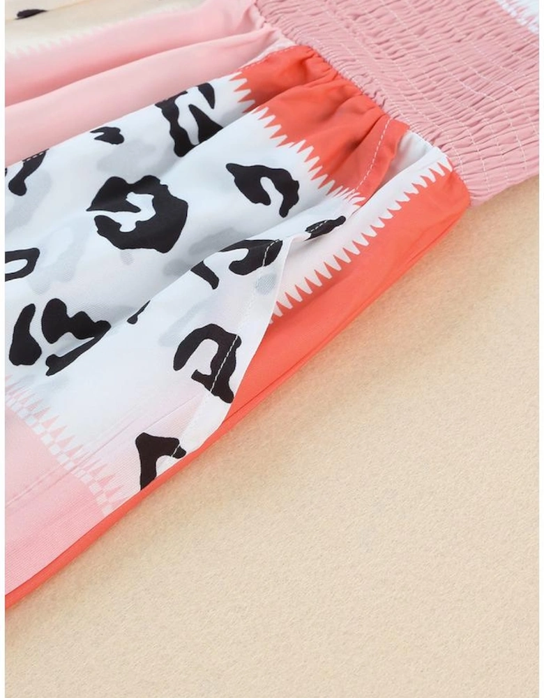 Azura Exchange Leopard Print Mix Pocketed Jumpsuit