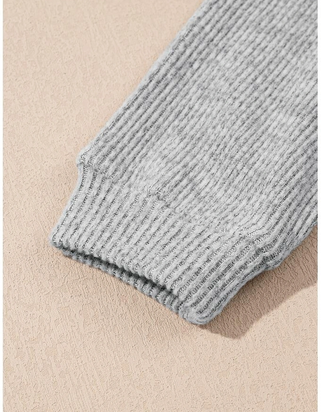 Light Grey 3 Pieces Rib Crop Camisole Matching Shorts Lounge Set with Cardigan