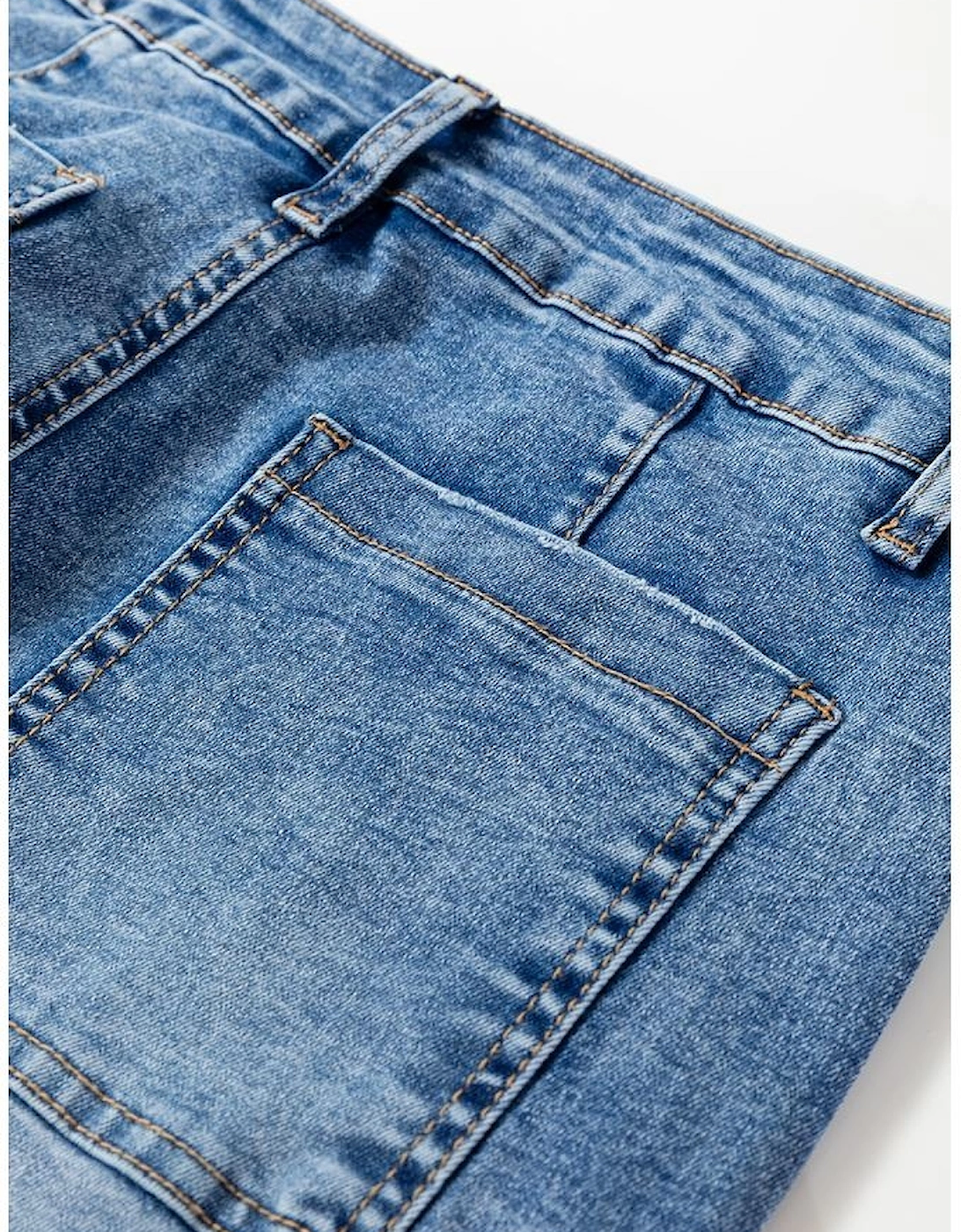 Dusk Blue High Waist Straight Leg Ankle Jeans