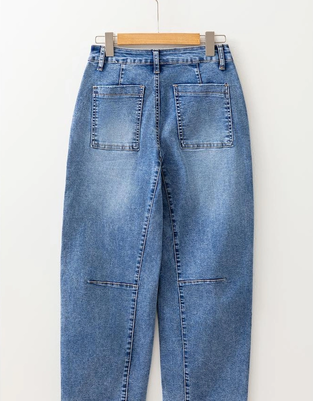 Dusk Blue High Waist Straight Leg Ankle Jeans