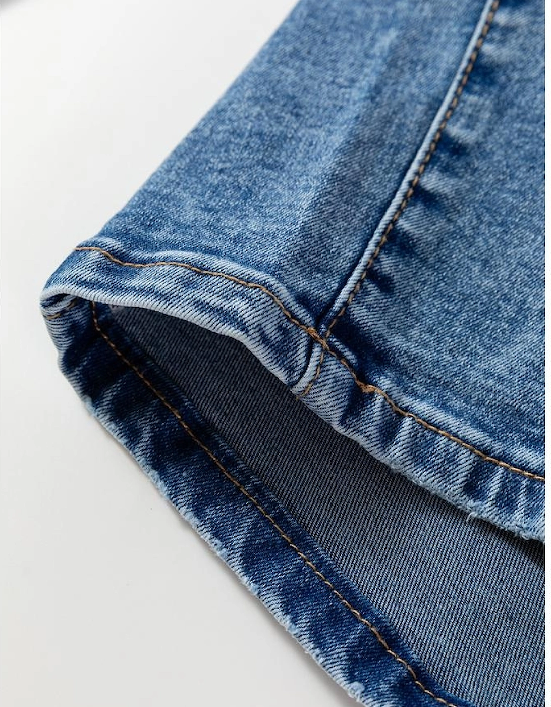 Dusk Blue High Waist Straight Leg Ankle Jeans