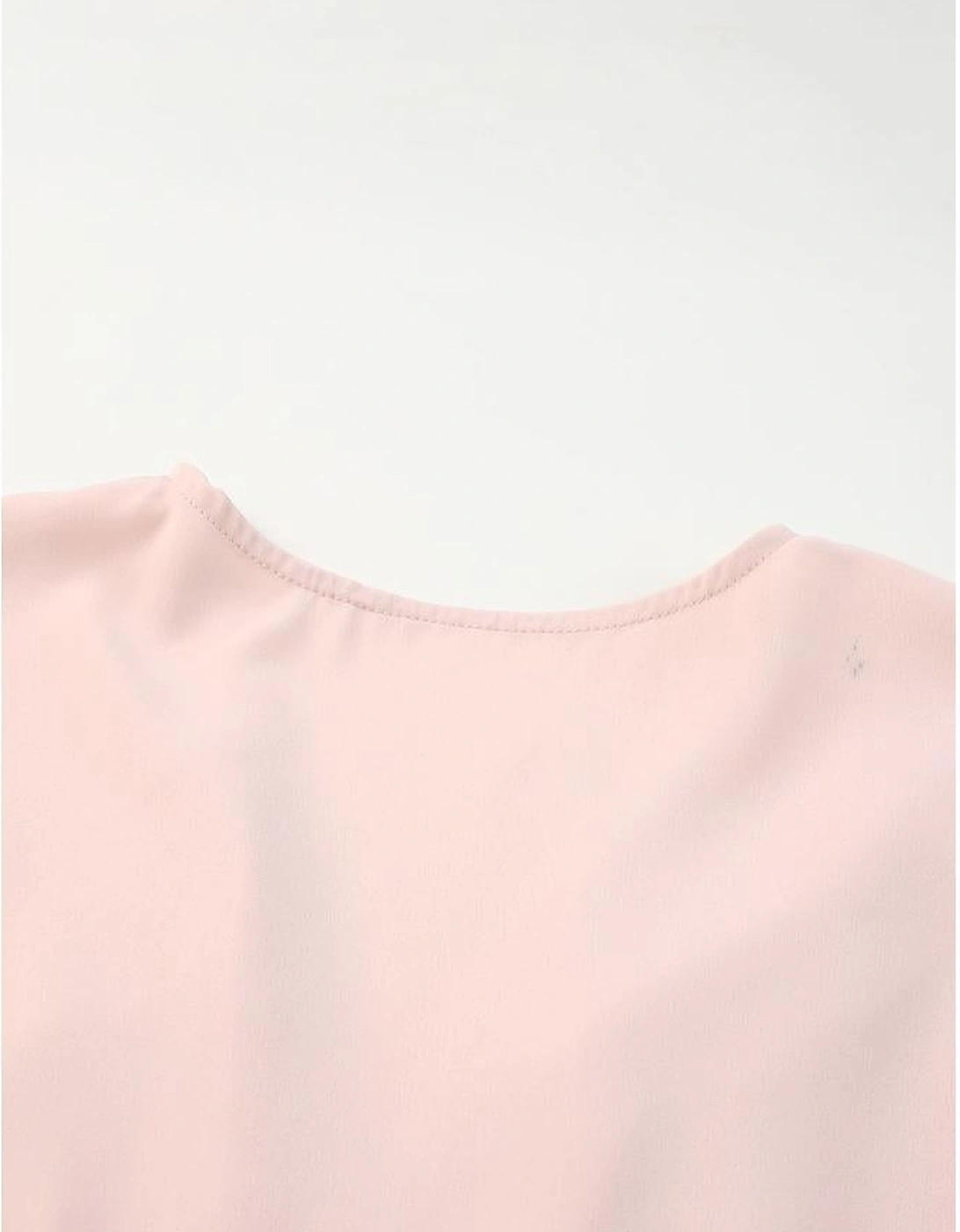 Pink Deep V Neck Buttoned High Waist Romper