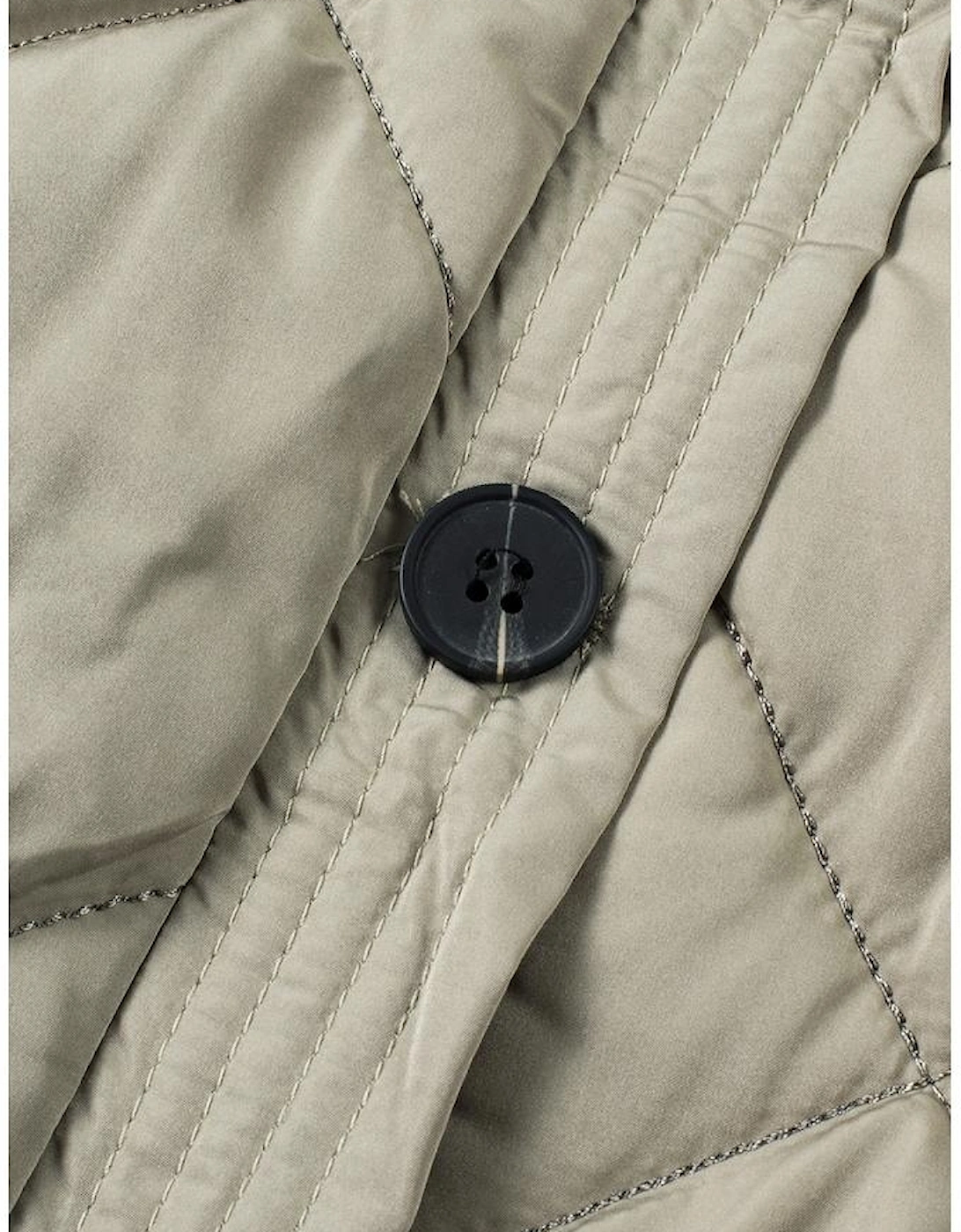 Grass Green Quilted Long Vest Jacket with Pockets