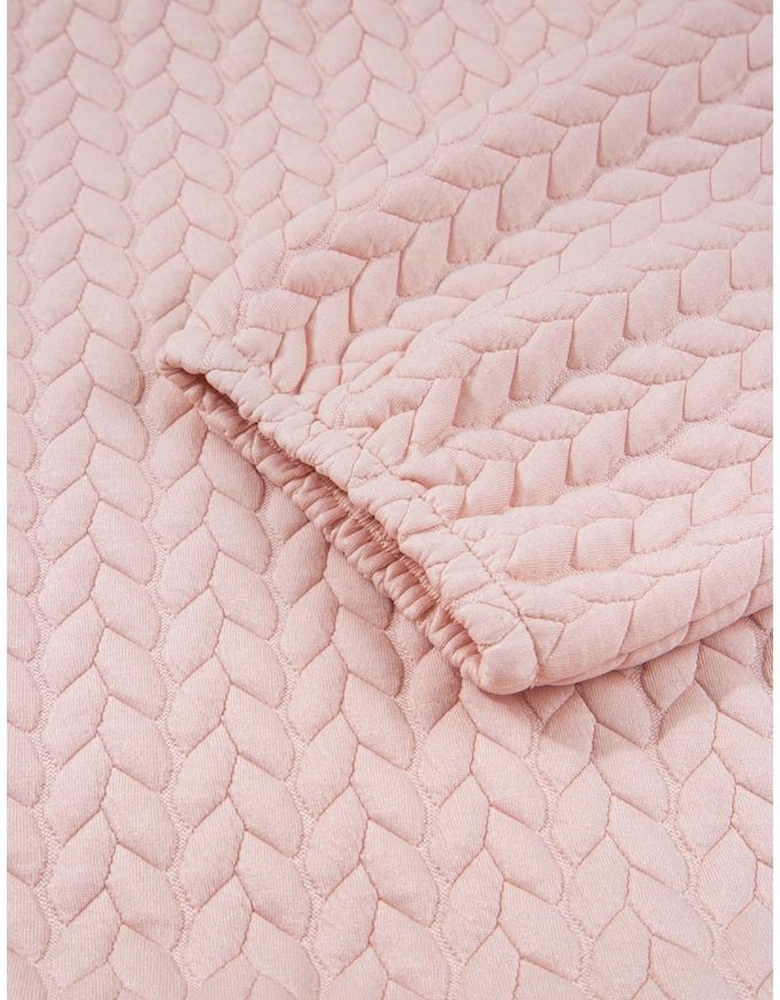 Delicacy Braided Texture Ruffle Hem Top Drawstring Loose Pants Set