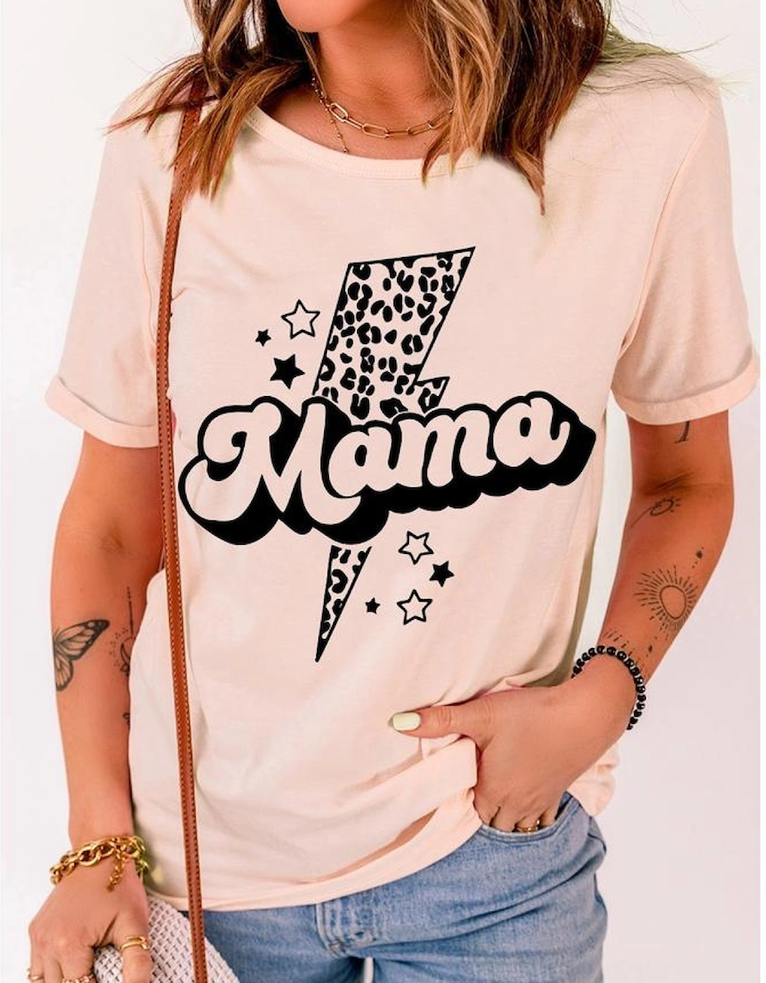 Azura Exchange Leopard Star Graphic T-Shirt