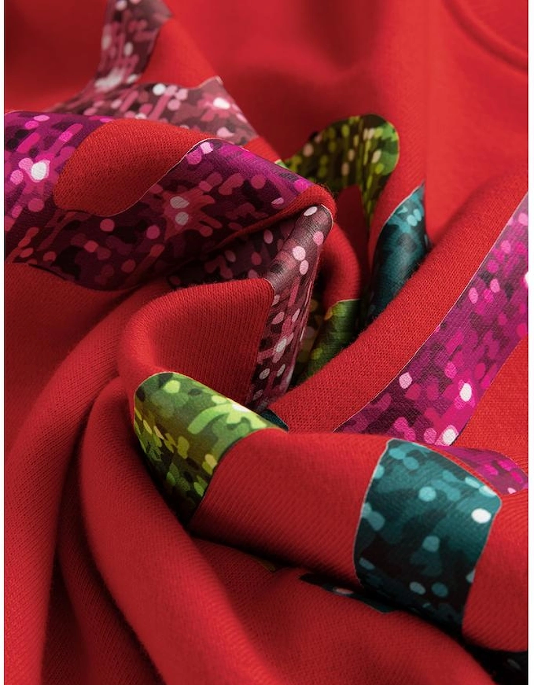 Red Heat Transfer HOLLY JOLLY Printing Christmas Pullover Sweatshirt, 13 of 12