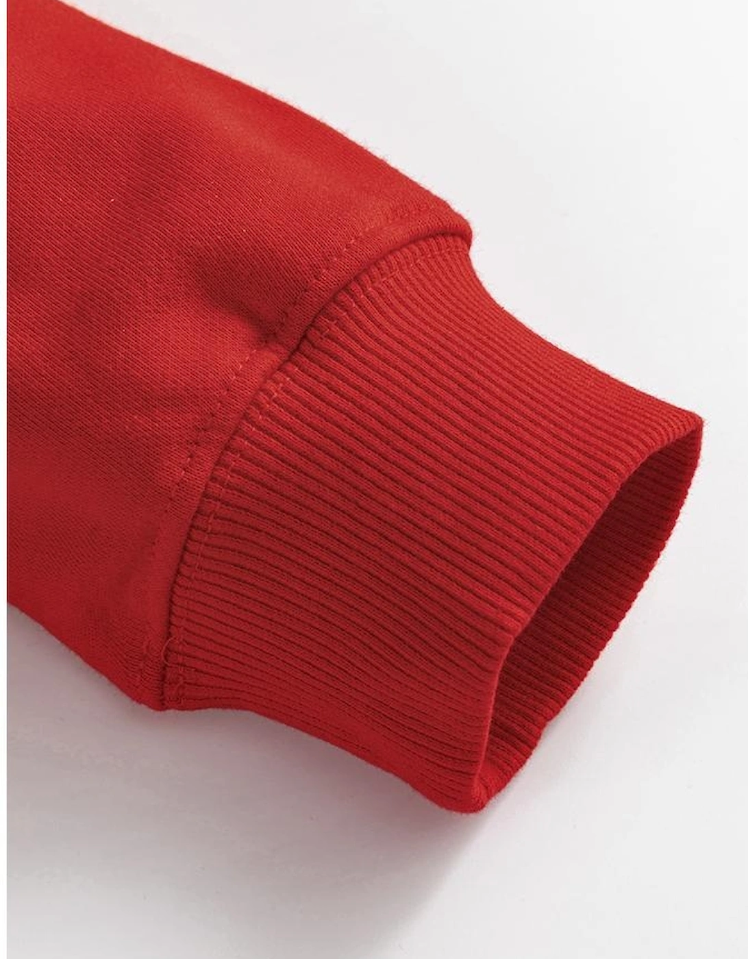 Red Heat Transfer HOLLY JOLLY Printing Christmas Pullover Sweatshirt