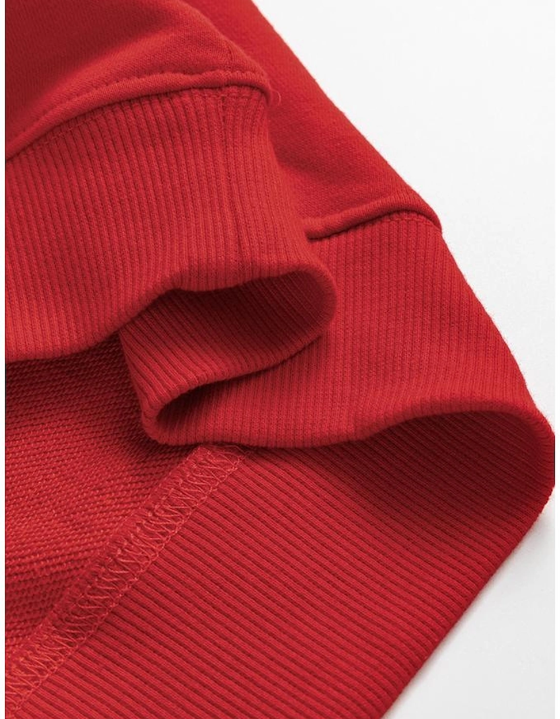 Red Heat Transfer HOLLY JOLLY Printing Christmas Pullover Sweatshirt