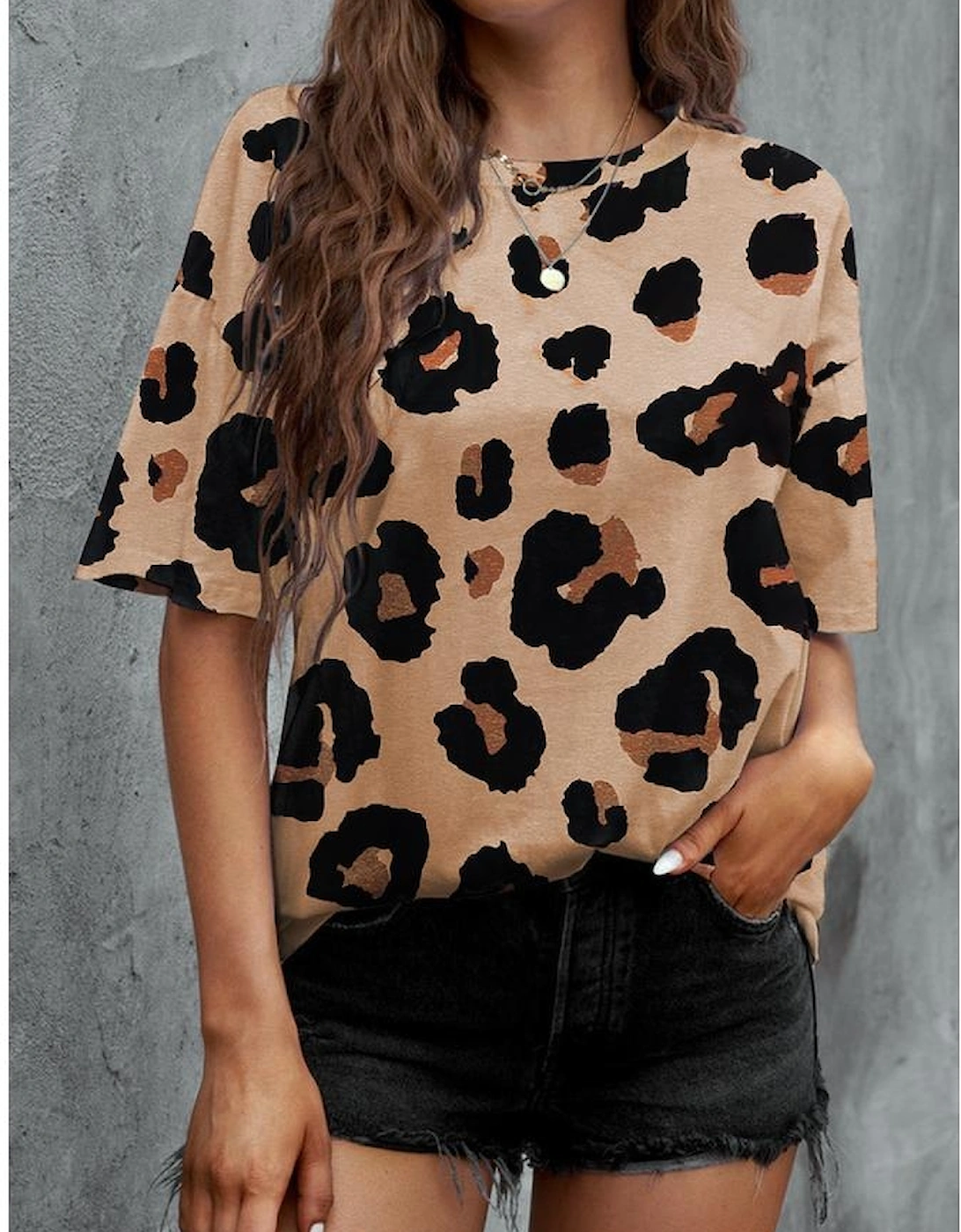 Boyfriend Leopard Print Loose T Shirt