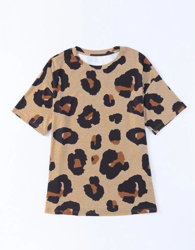 Boyfriend Leopard Print Loose T Shirt