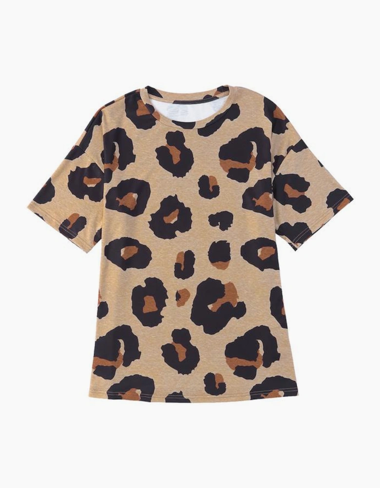Boyfriend Leopard Print Loose T Shirt