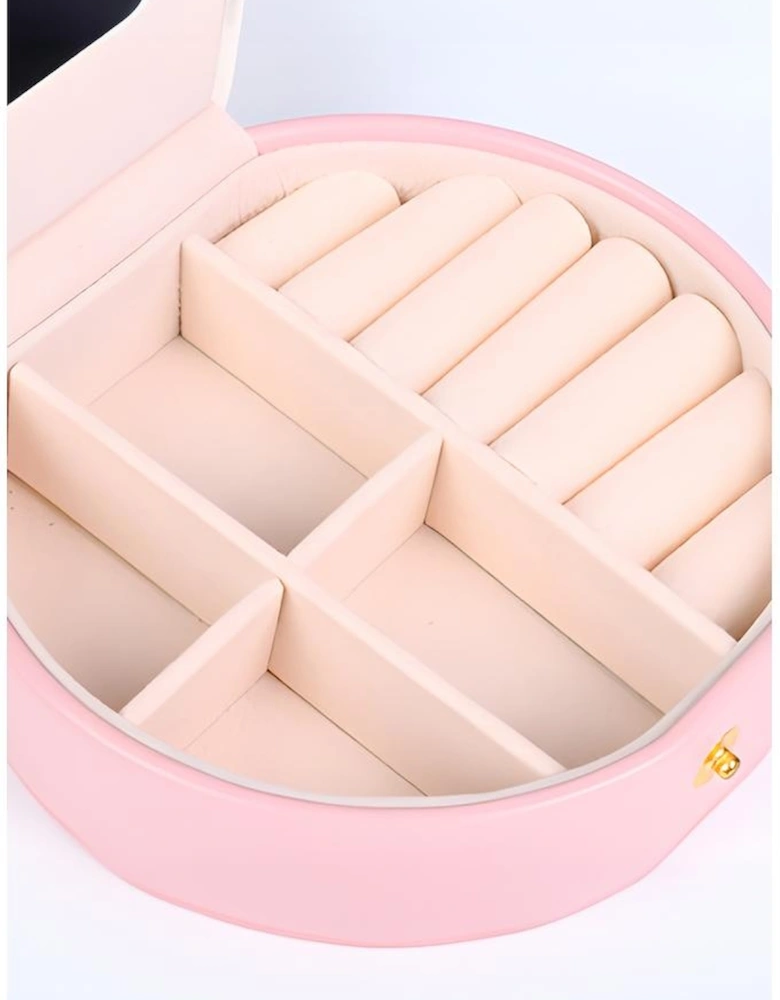 Light Pink Jewelry Organizer Cases with Mirror