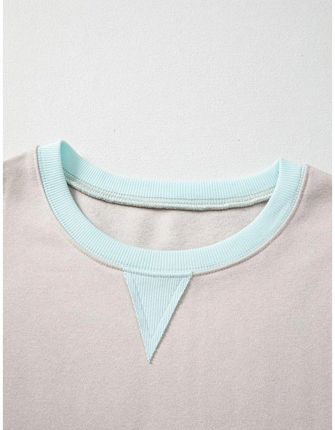 Jet Stream Striped Colorblock Patchwork Drop Shoulder Sweatshirt