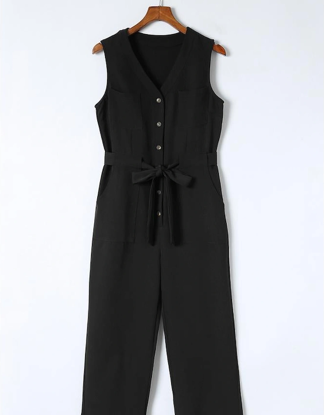 Azura Exchange Sleeveless Cropped Jumpsuit with Sash