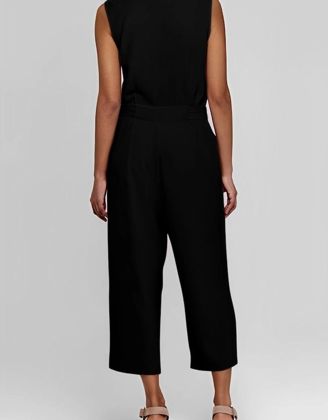 Azura Exchange Sleeveless Cropped Jumpsuit with Sash