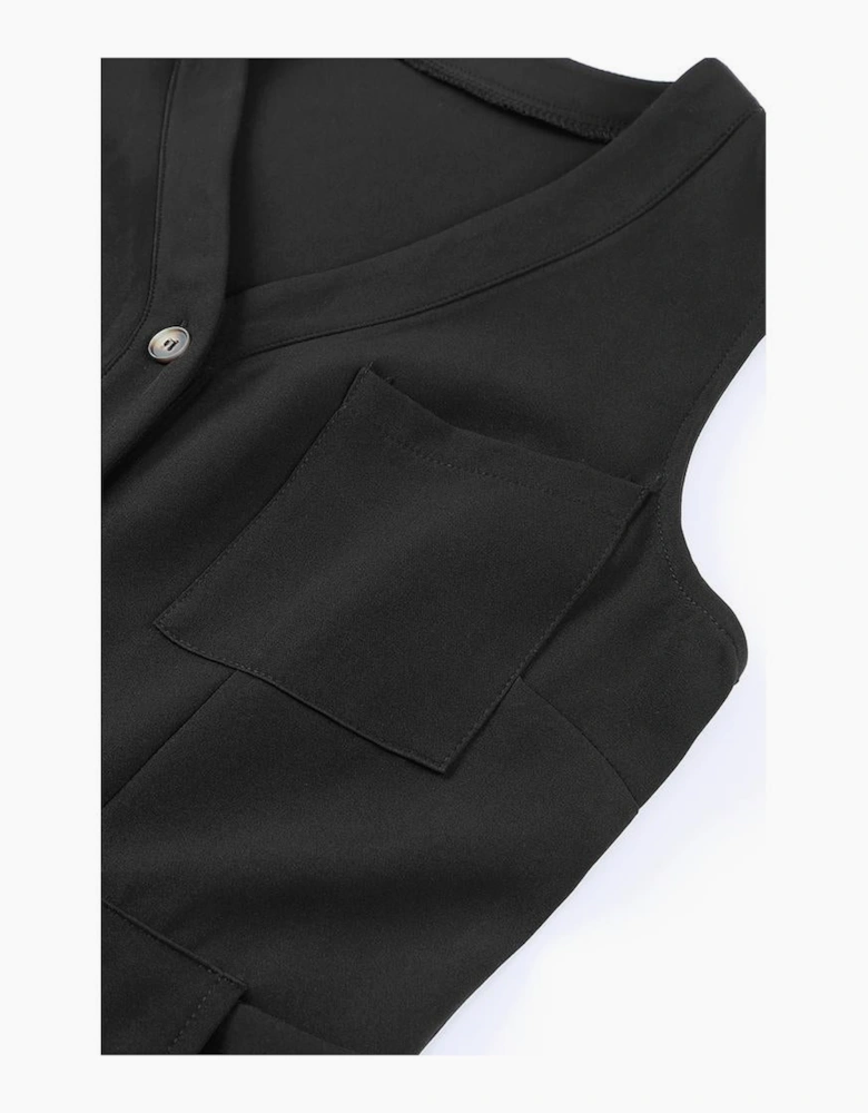 Azura Exchange Sleeveless Cropped Jumpsuit with Sash