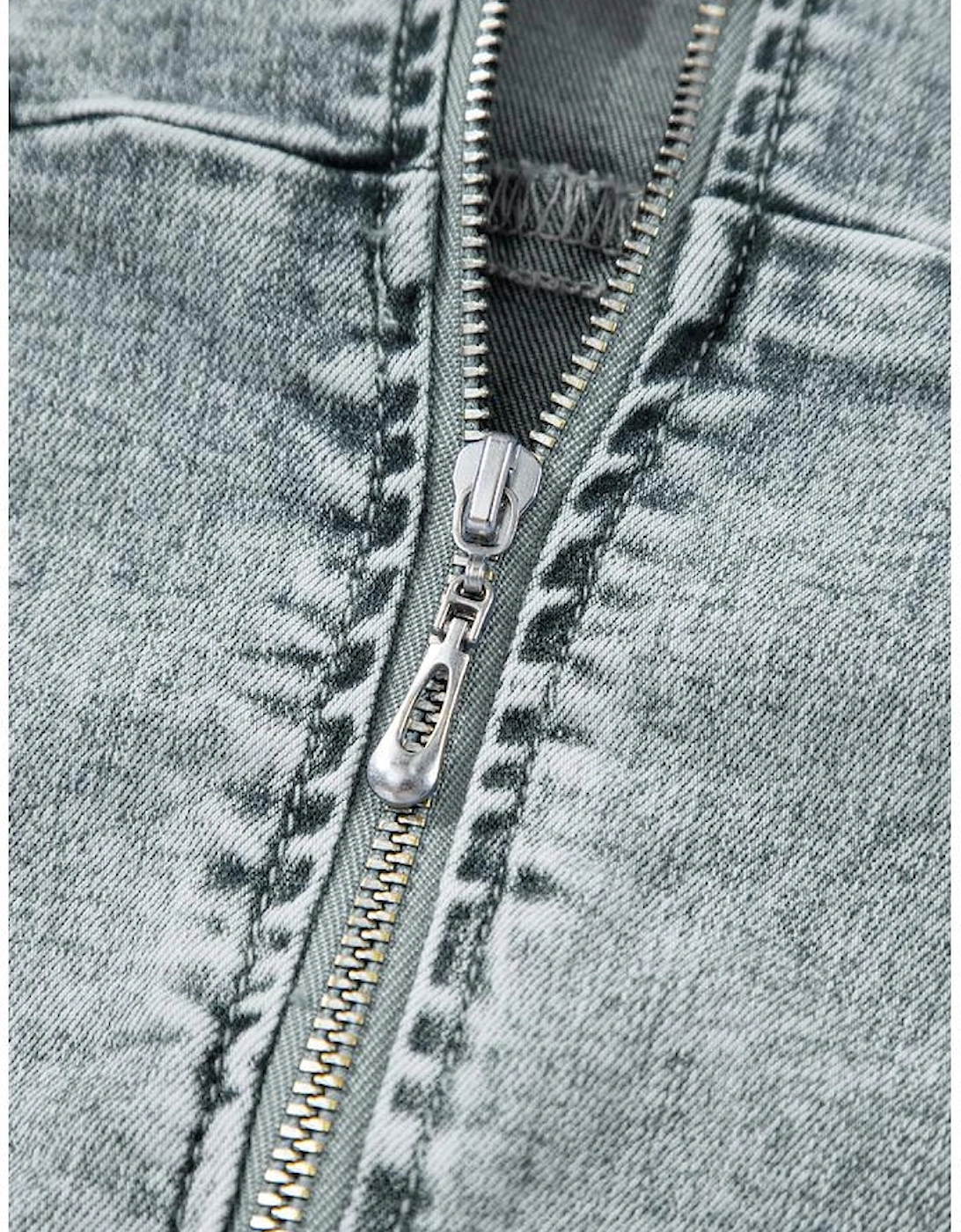 Beau Blue Sleeveless V Neck Back Zipped Denim Dress