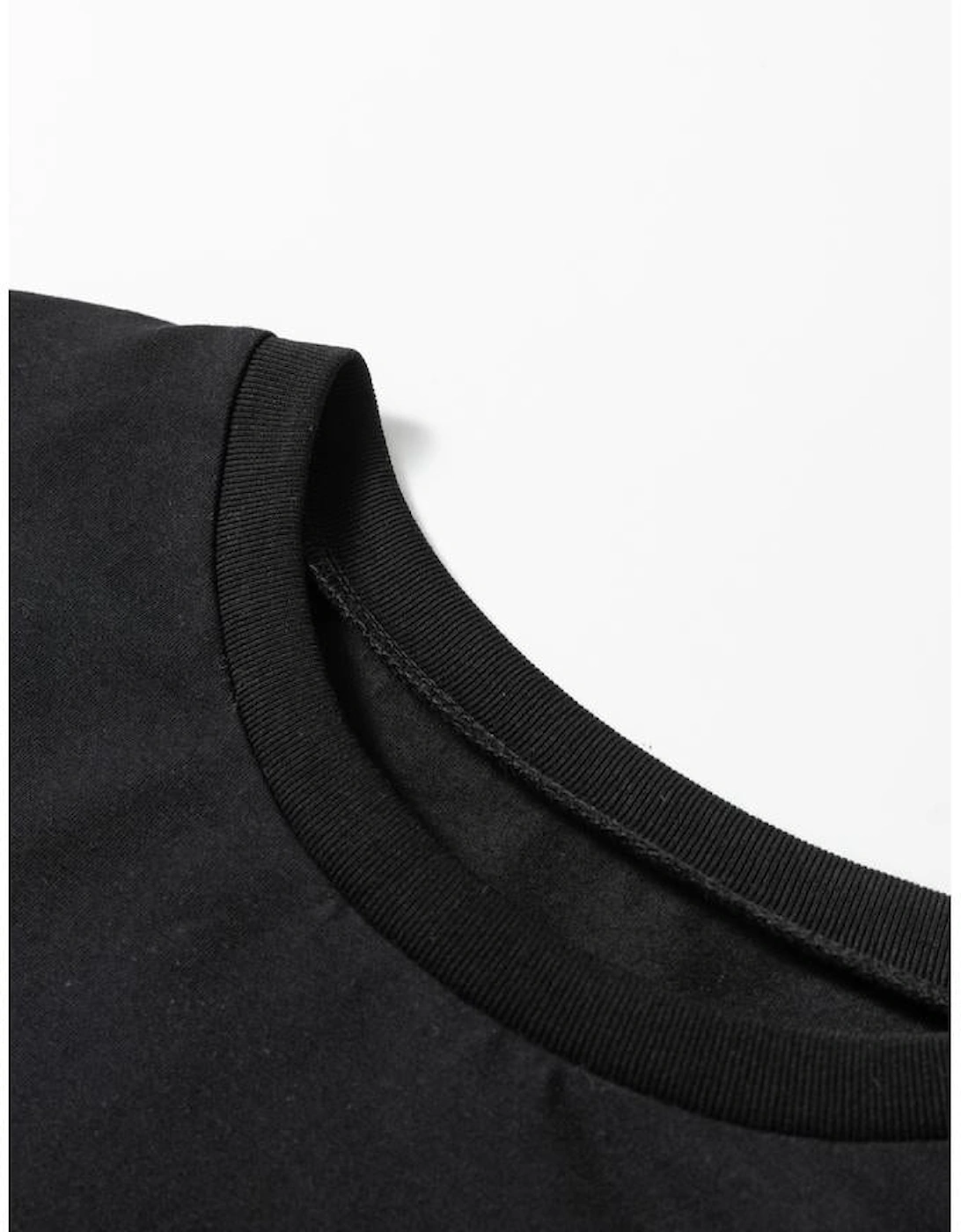 White Leopard Colorblock Patchwork Crew Neck Long Sleeve Tee