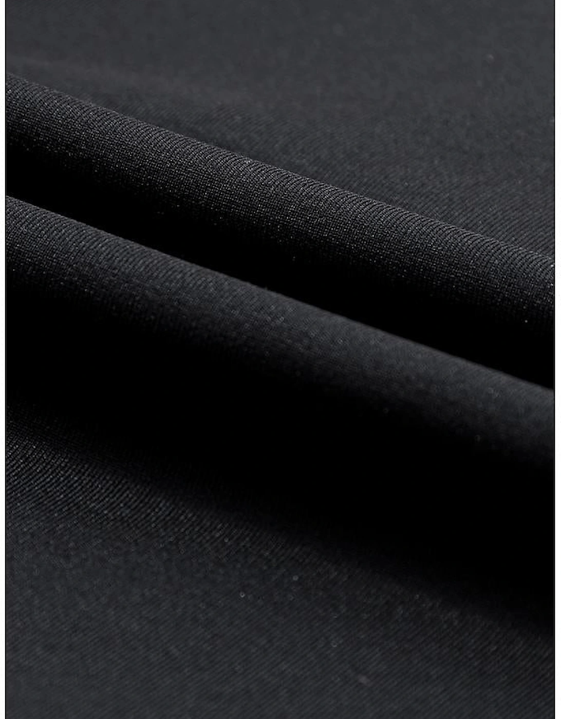 Black Exposed Seam High Waist Pocketed Joggers