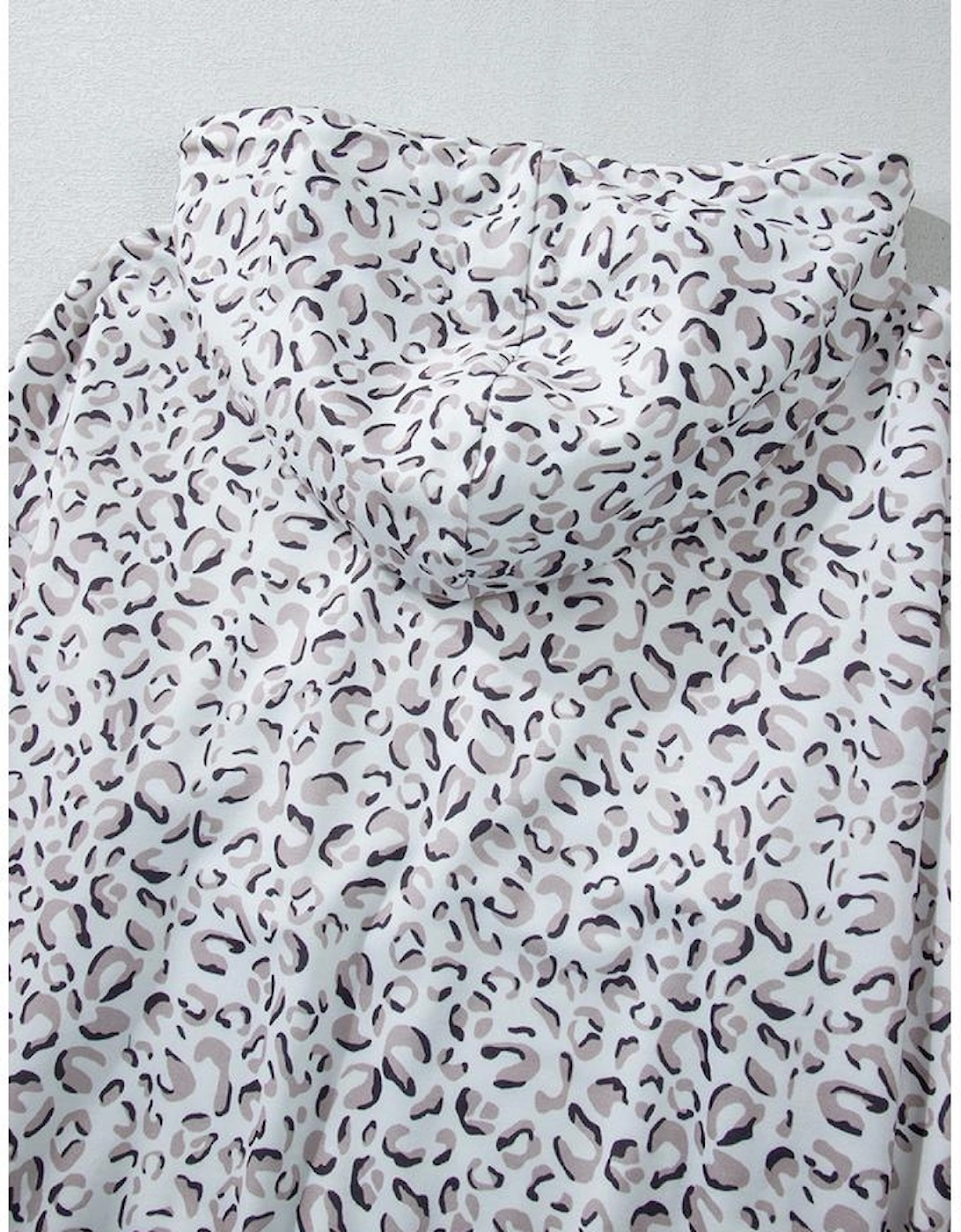 White Classic Leopard Hoodie and Shorts Set