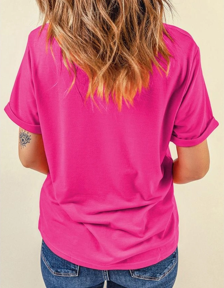 Rose Red Plaid Bubble Gum Rabbit Graphic Eater T Shirt