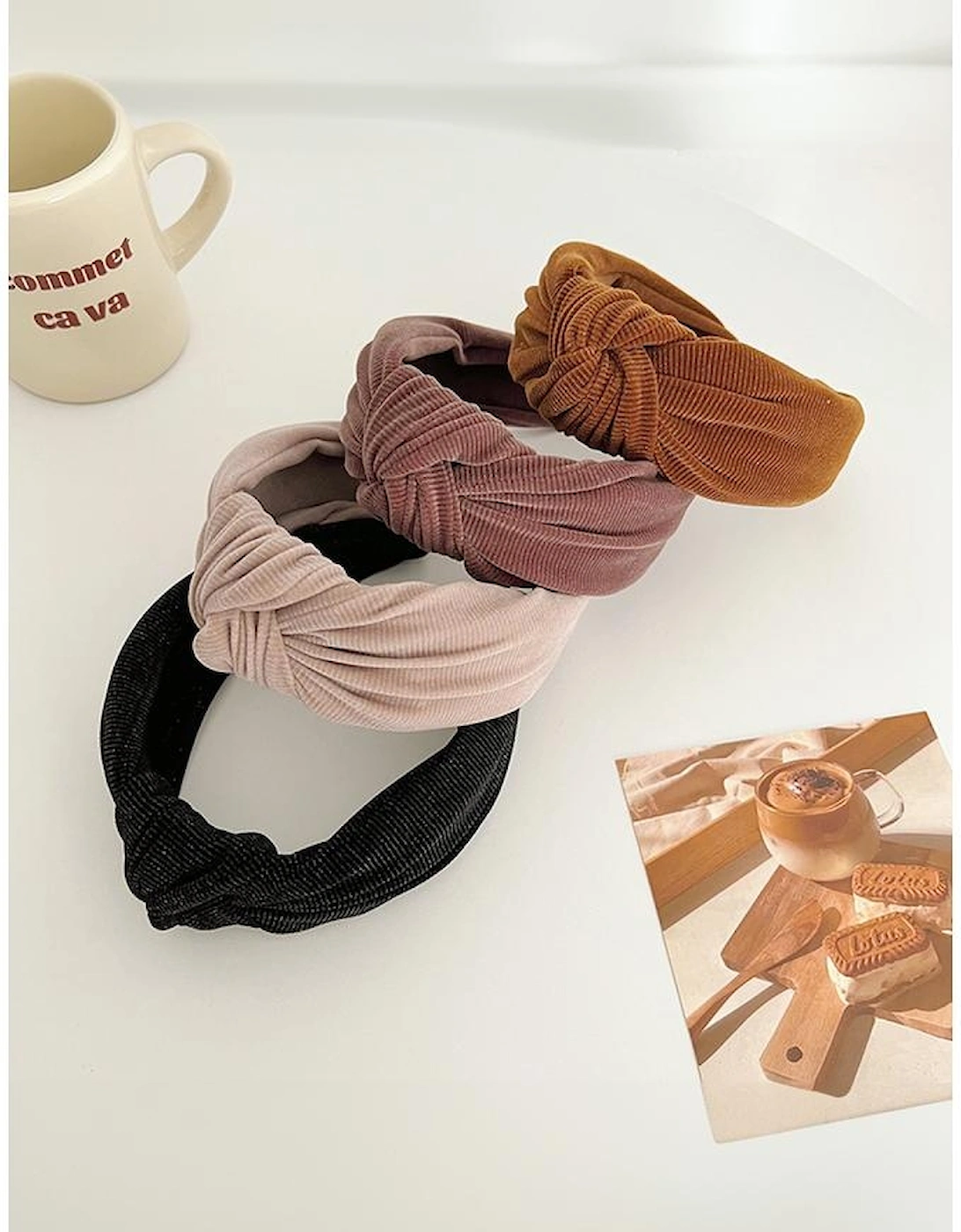 Azura Exchange Chestnut Knotted Ribbed Wide Headband