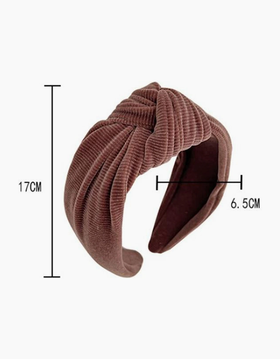 Azura Exchange Chestnut Knotted Ribbed Wide Headband