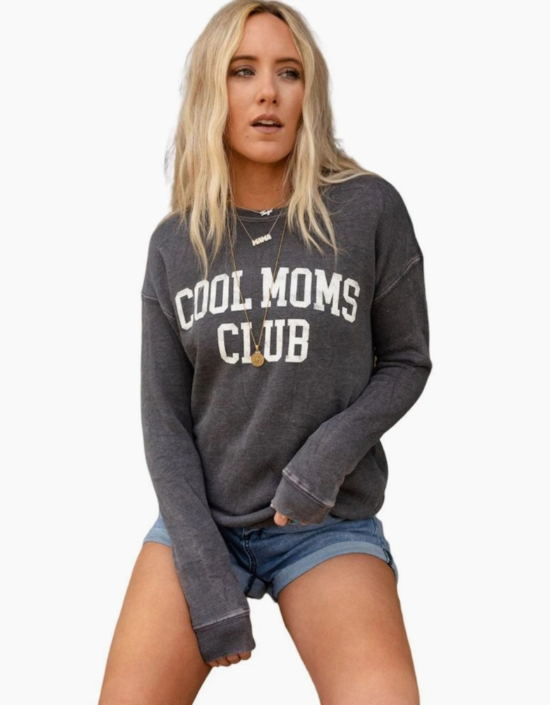 Gray COOL MOMS CLUB Drop Shoulder Sweatshirt