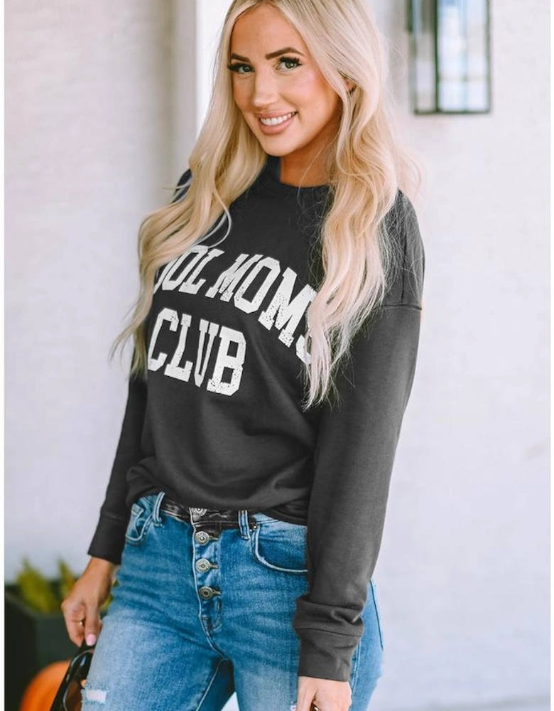 Gray COOL MOMS CLUB Drop Shoulder Sweatshirt