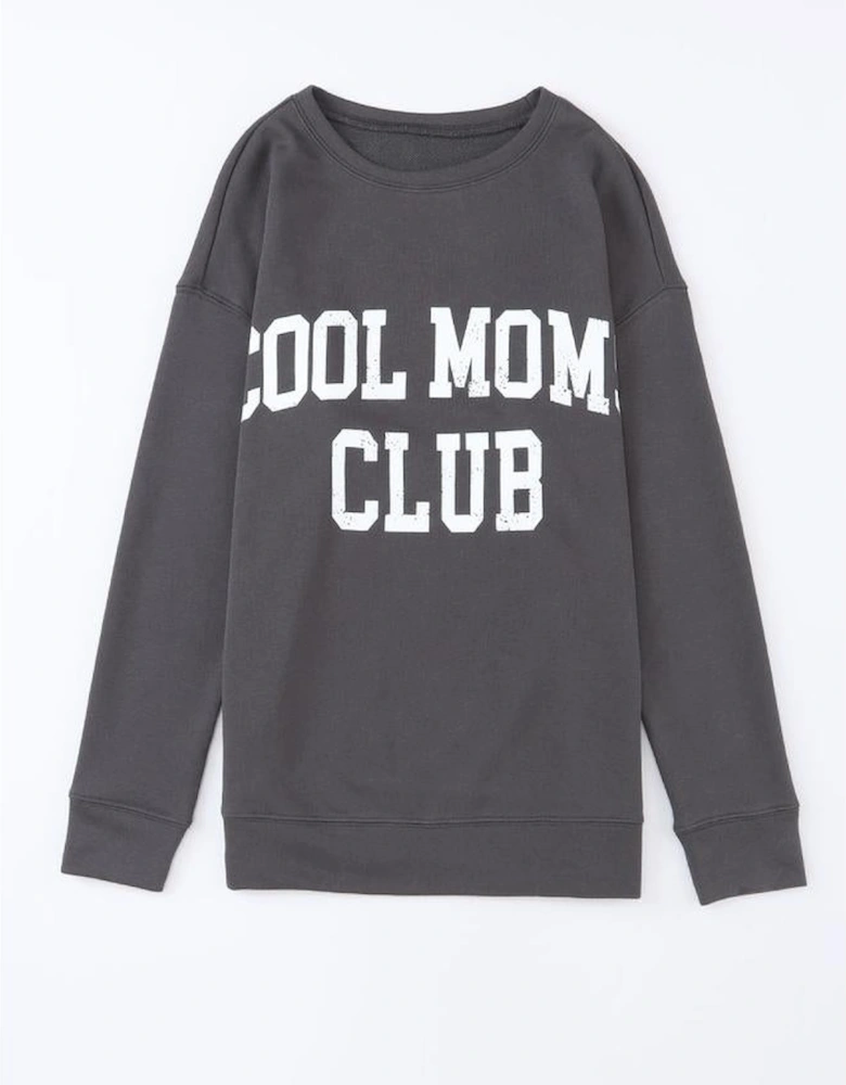 Gray COOL MOMS CLUB Drop Shoulder Sweatshirt