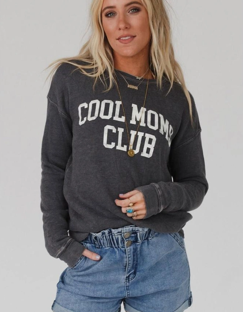 Gray COOL MOMS CLUB Drop Shoulder Sweatshirt