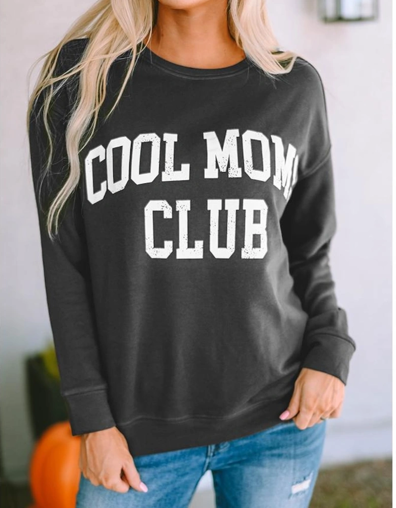 Gray COOL MOMS CLUB Drop Shoulder Sweatshirt