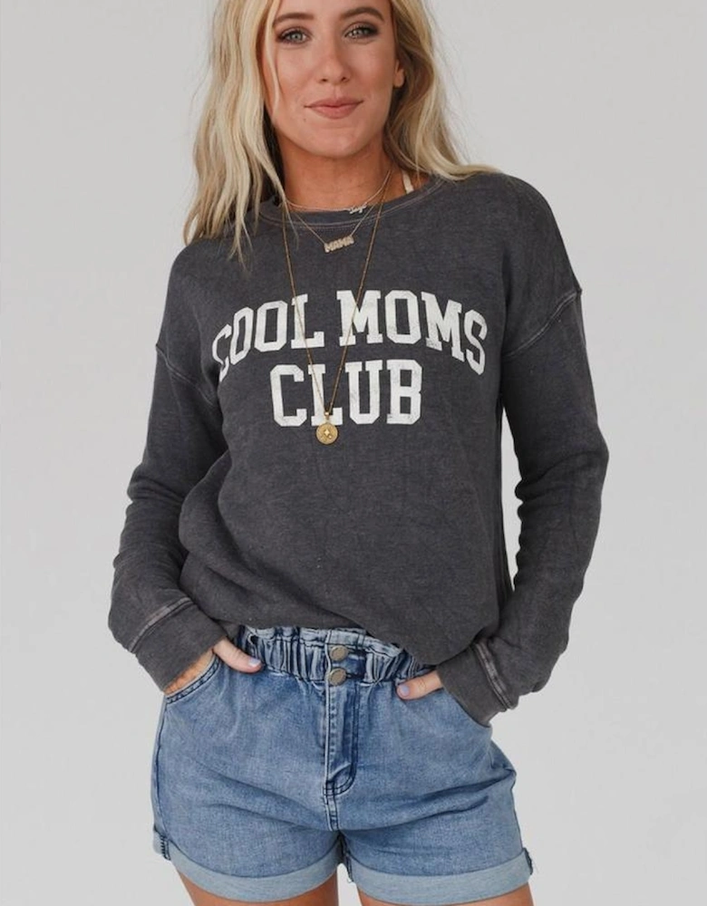 Gray COOL MOMS CLUB Drop Shoulder Sweatshirt