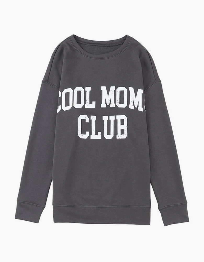 Gray COOL MOMS CLUB Drop Shoulder Sweatshirt