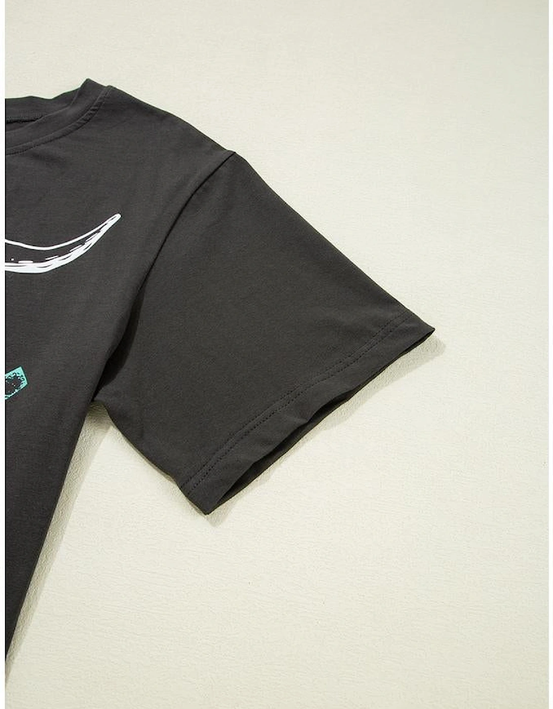 Carbon Grey Vintage Western Bull Head Skull Turquoise Aztec Graphic T Shirt