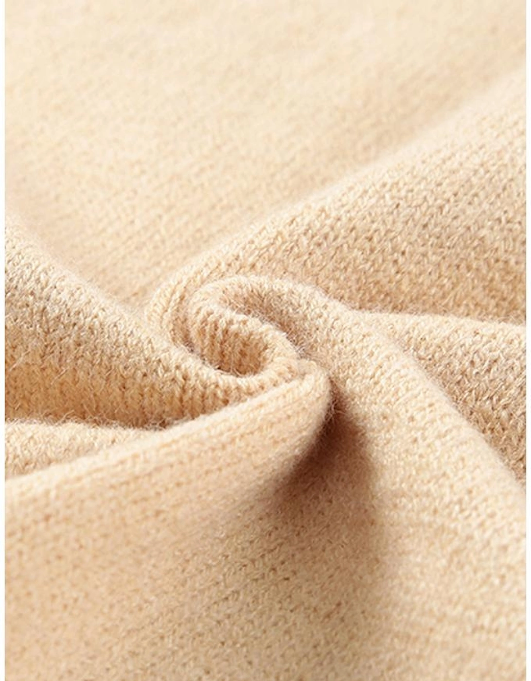 Azura Exchange Frill Trim Khaki Knit Pullover Sweater