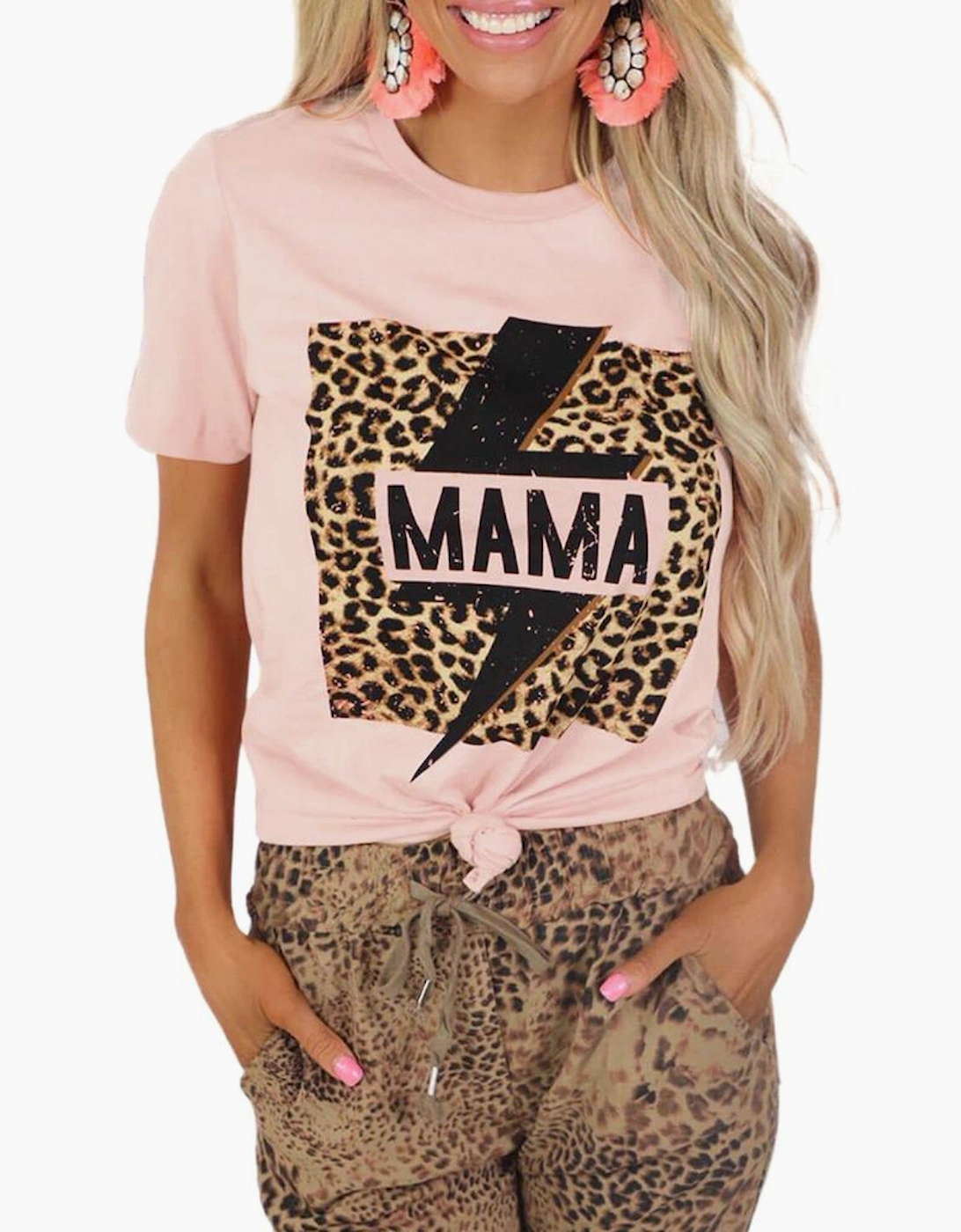 Azura Exchange Leopard Lightning Print Graphic T-shirt, 6 of 5