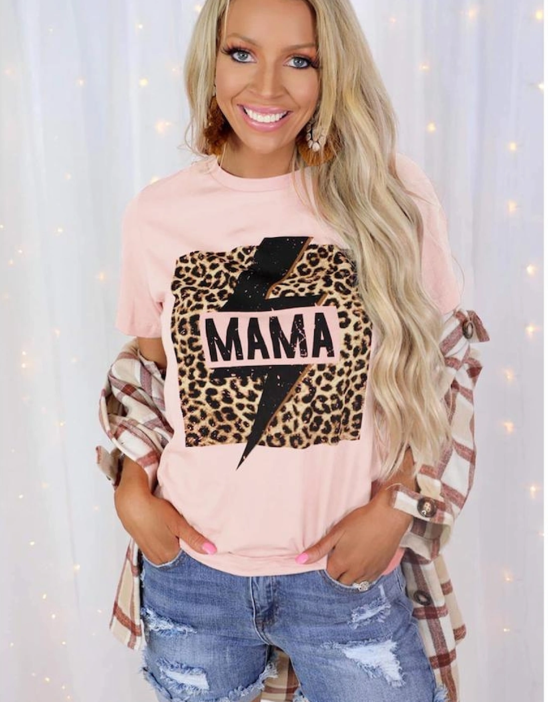 Azura Exchange Leopard Lightning Print Graphic T-shirt