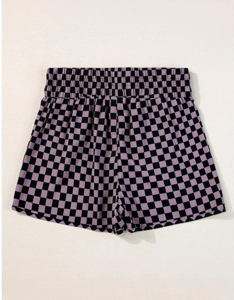 Brown Leopard High Waisted Athletic Shorts