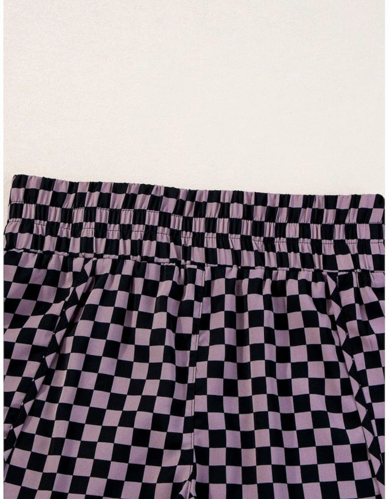 Brown Leopard High Waisted Athletic Shorts