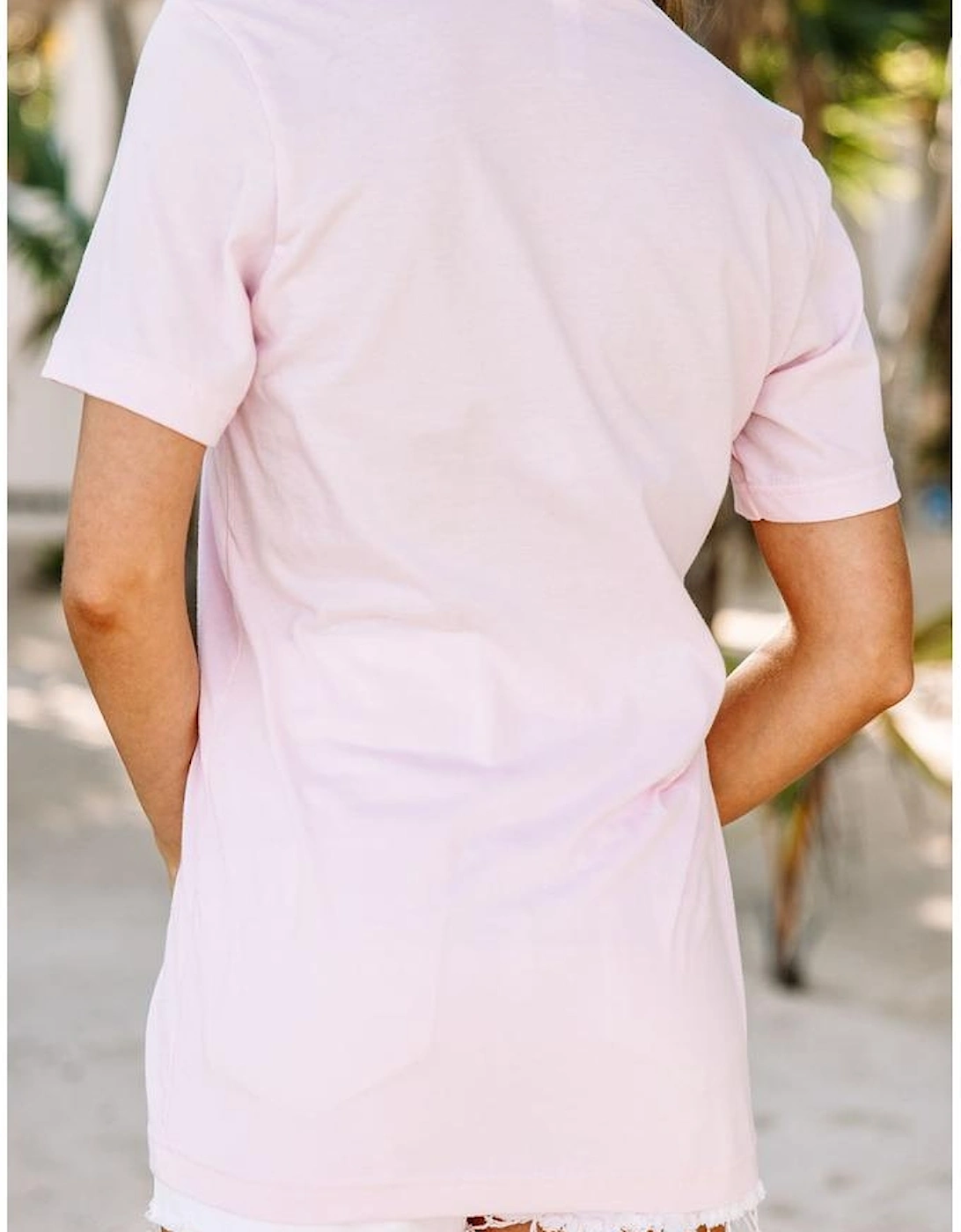 Azura Exchange Pink SUMMER Printed Round Casual Tee, 10 of 9