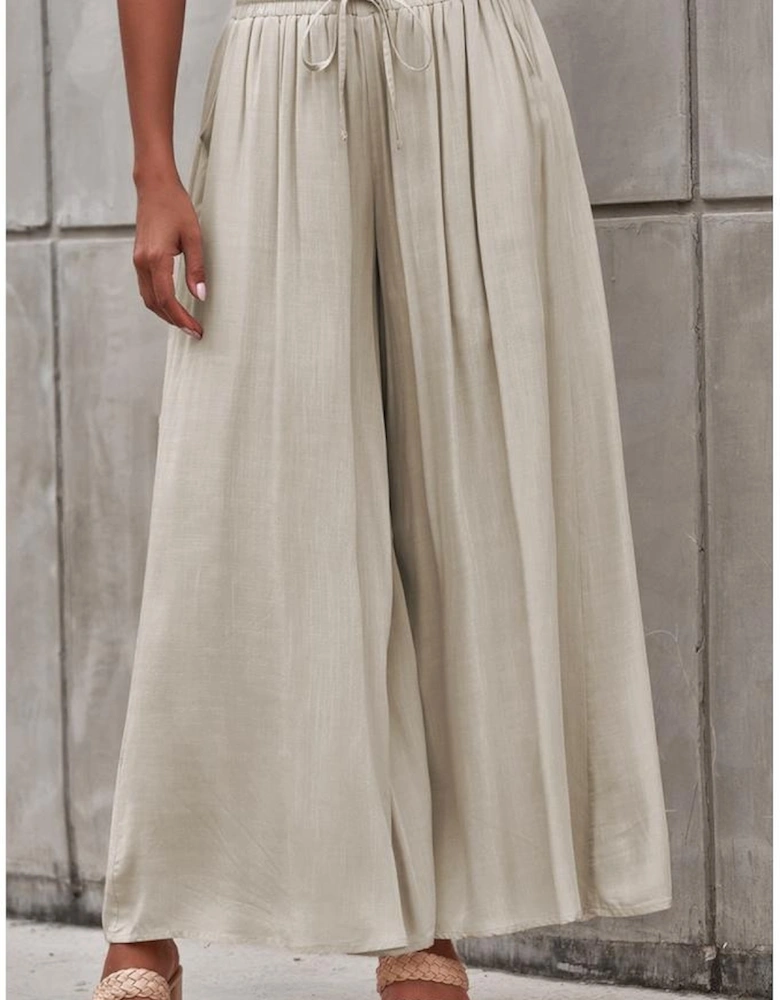 Azura Exchange Smocked High Waist Wide Leg Pants
