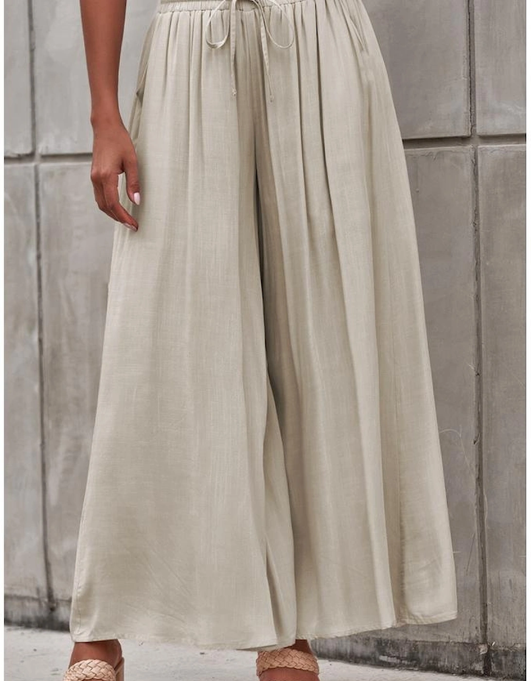 Azura Exchange Smocked High Waist Wide Leg Pants