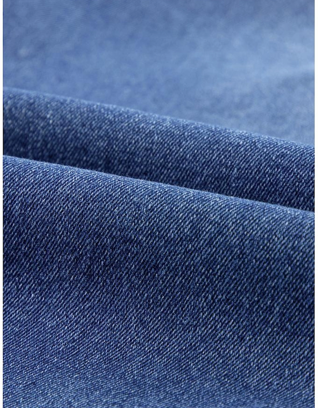 Light Blue Distressed Frayed Ankle Skinny Jeans