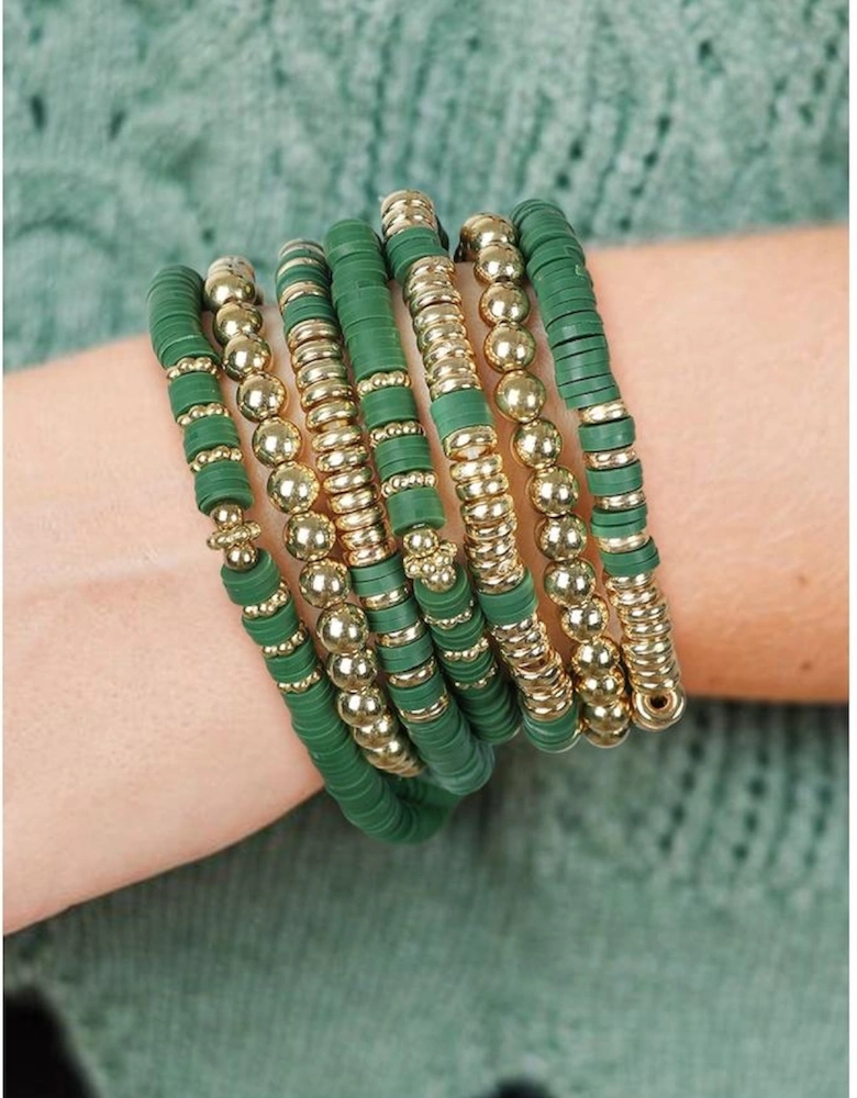 Vineyard Green St Patricks Multi Layered Beaded Bracelet Set