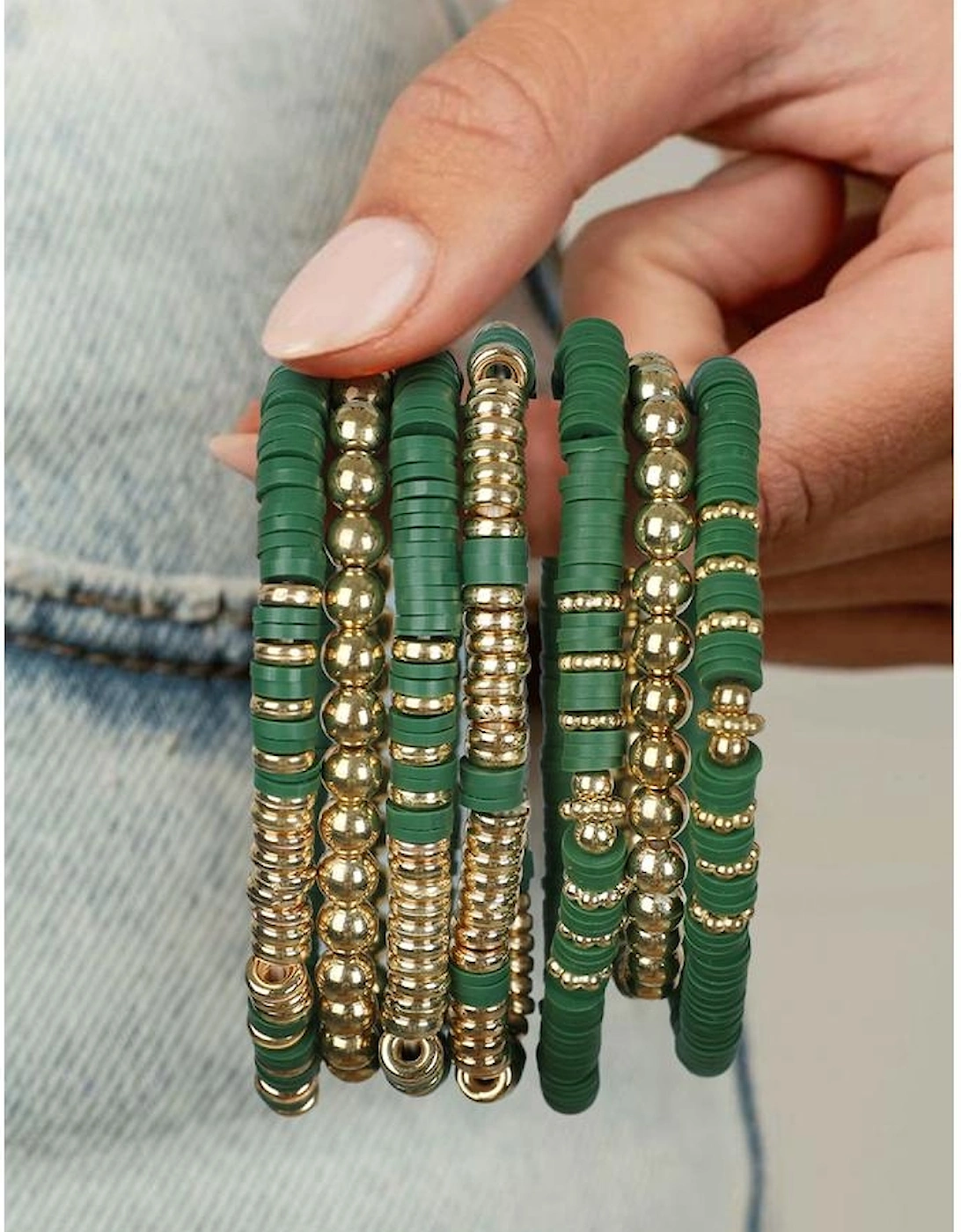 Vineyard Green St Patricks Multi Layered Beaded Bracelet Set