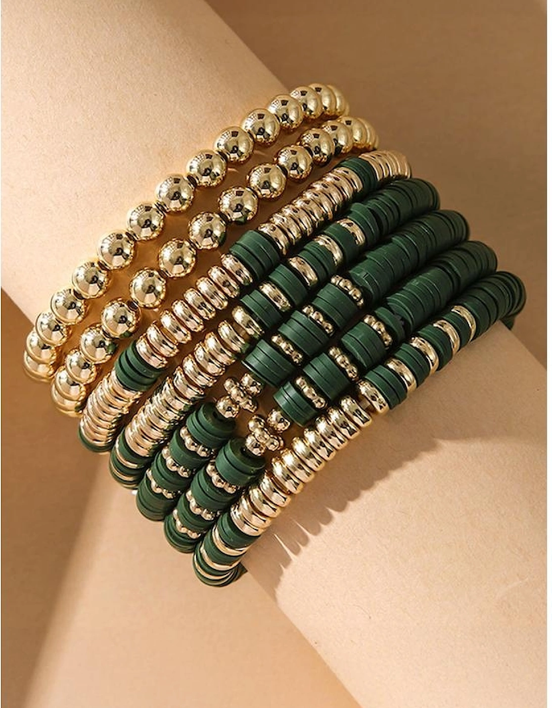 Vineyard Green St Patricks Multi Layered Beaded Bracelet Set