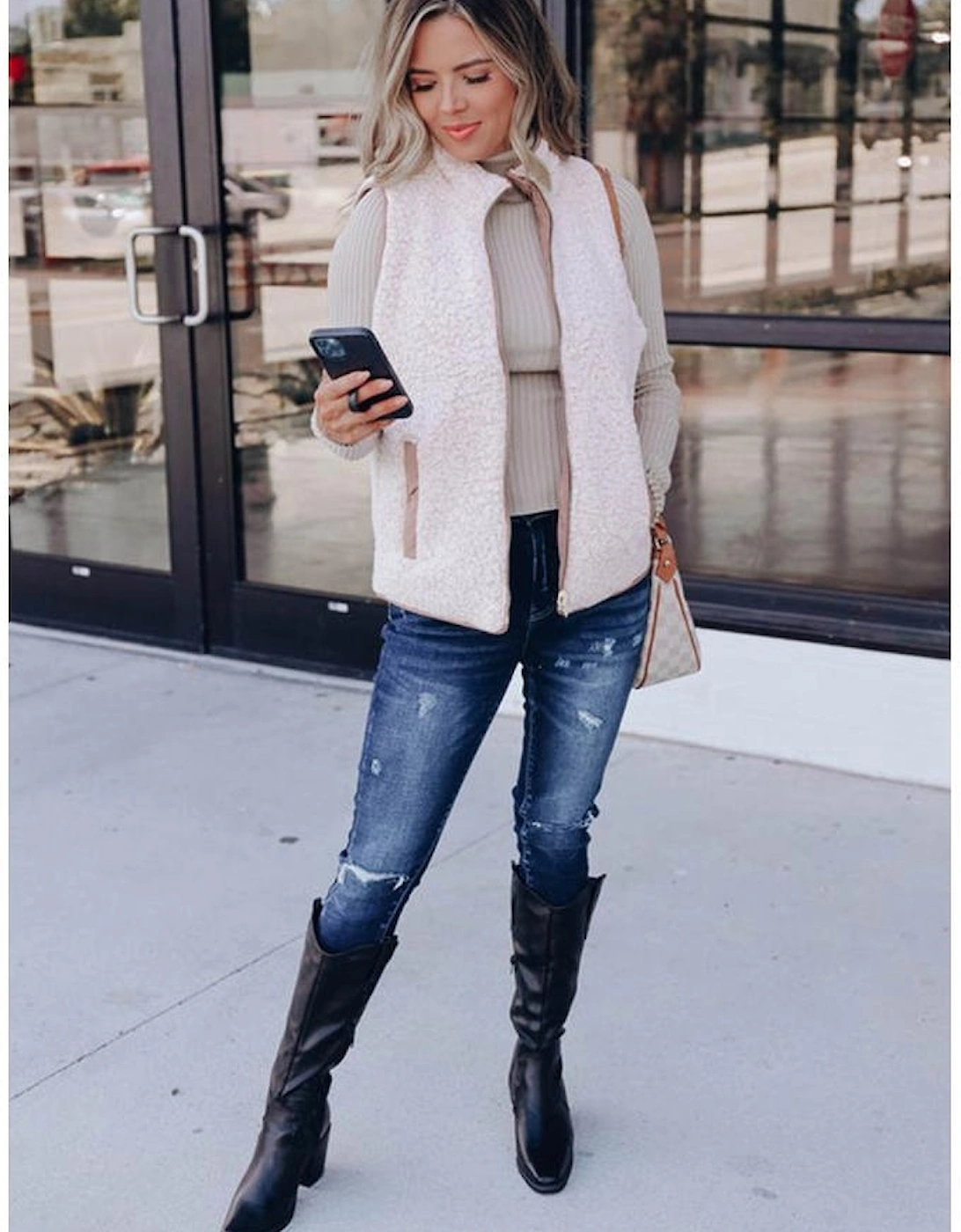 Pink Fleece Lined Quilted Vest Coats, 12 of 11